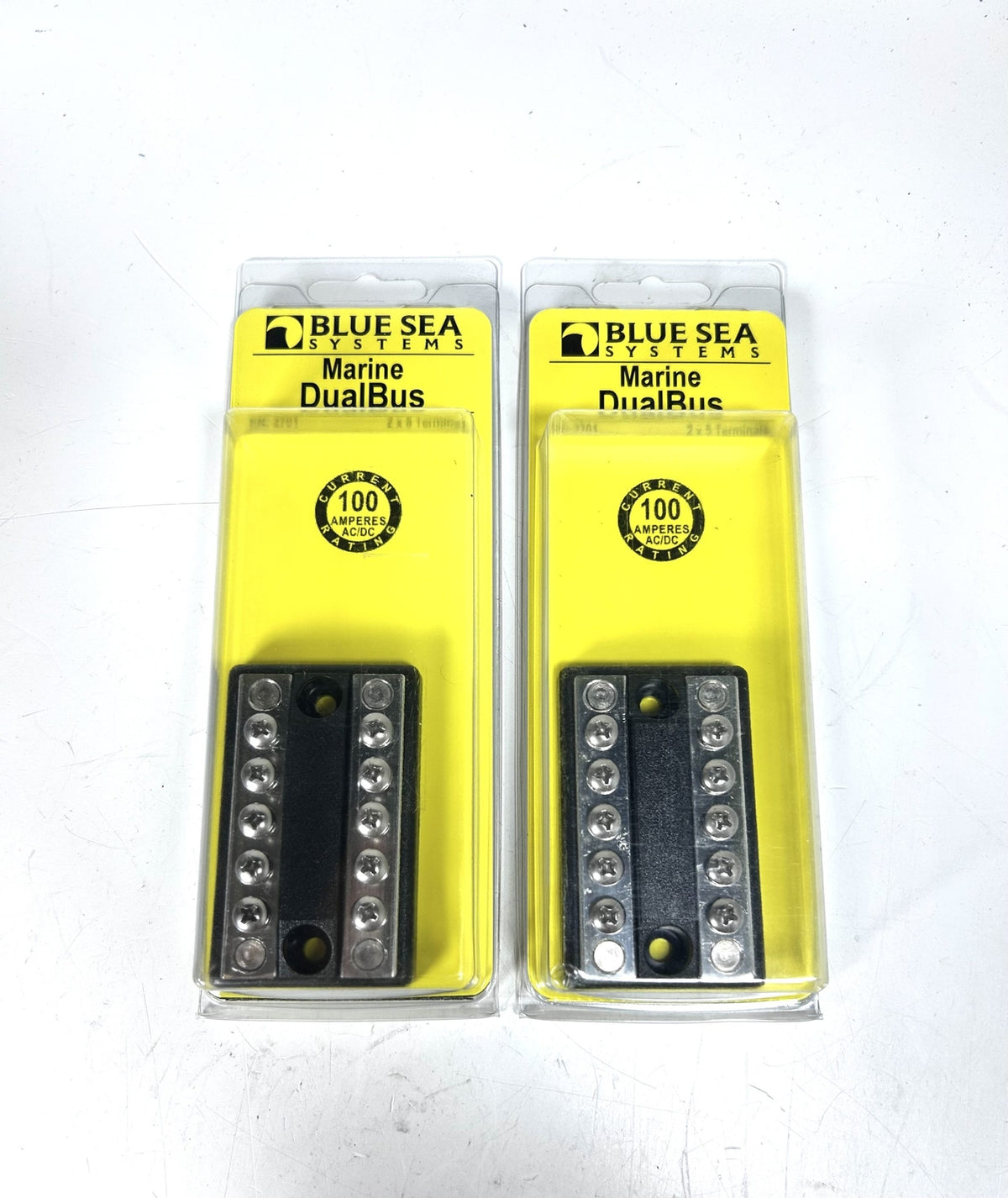 Blue Sea Systems 2701, Marine Dual Bus Terminal 100 Amperes - 2 Pack