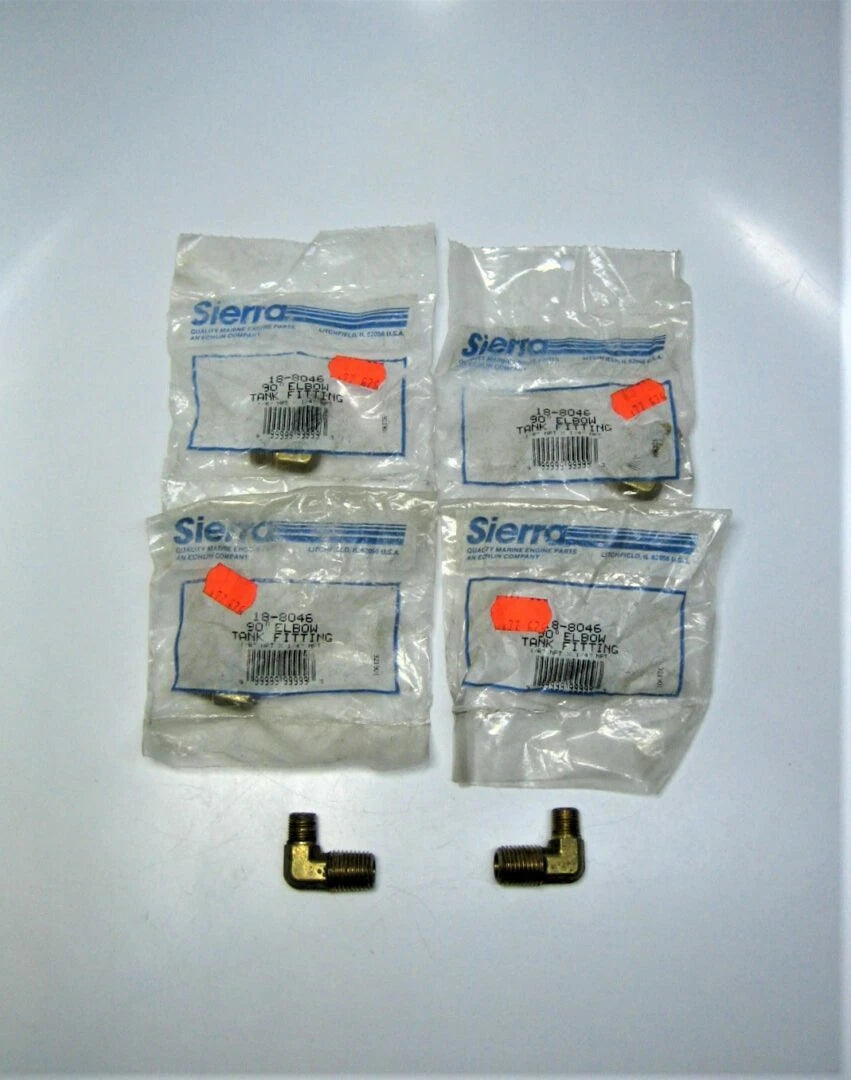 Sierra 18-8046 6 Pack Marine 90° 1/8" X 1/4" NPT Fuel Tank Elbow Fittings