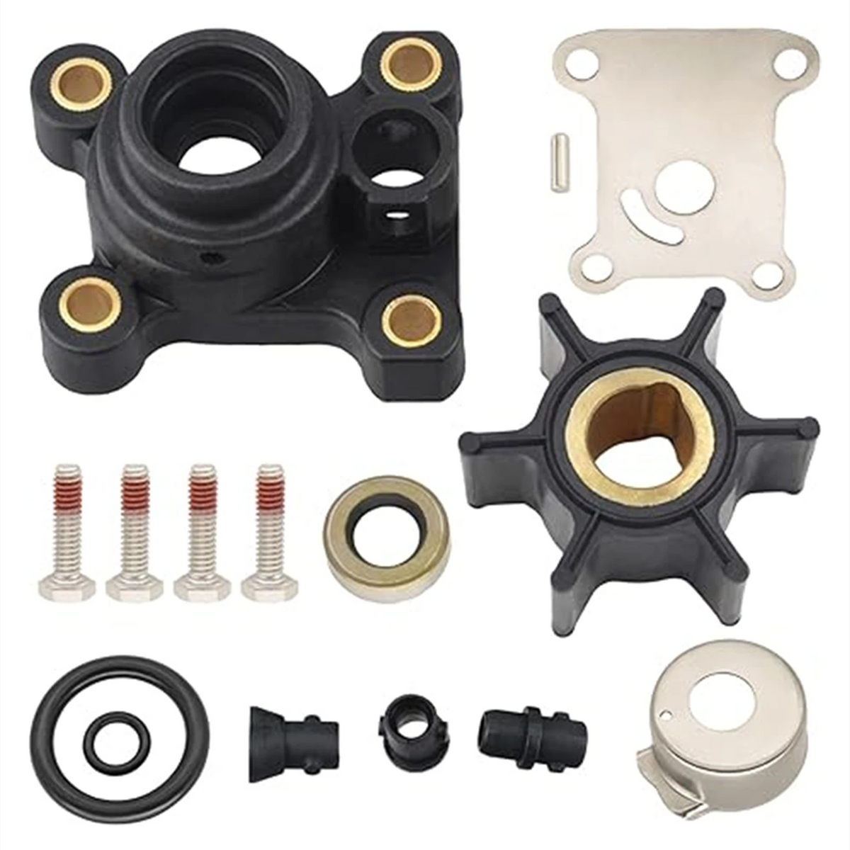 Water Pump Impeller Kit for Johnson Evinrude 9.9 15 HP Outboard 394711 18-3327