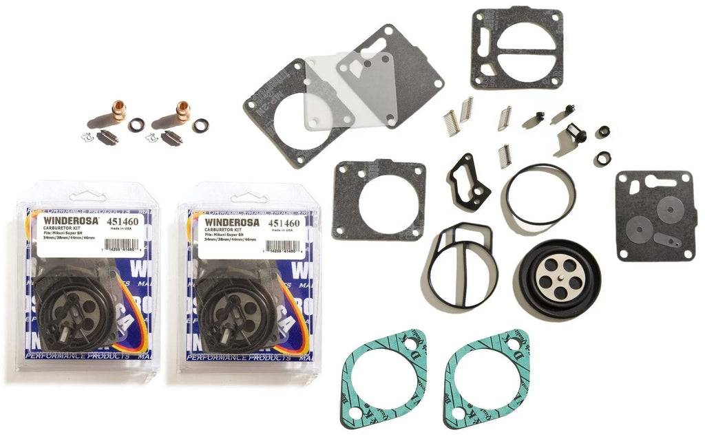 Twin Carburetor Rebuild Kit with Base Gasket & Needle Seat for Sea Doo XP GTX (1993–1994)