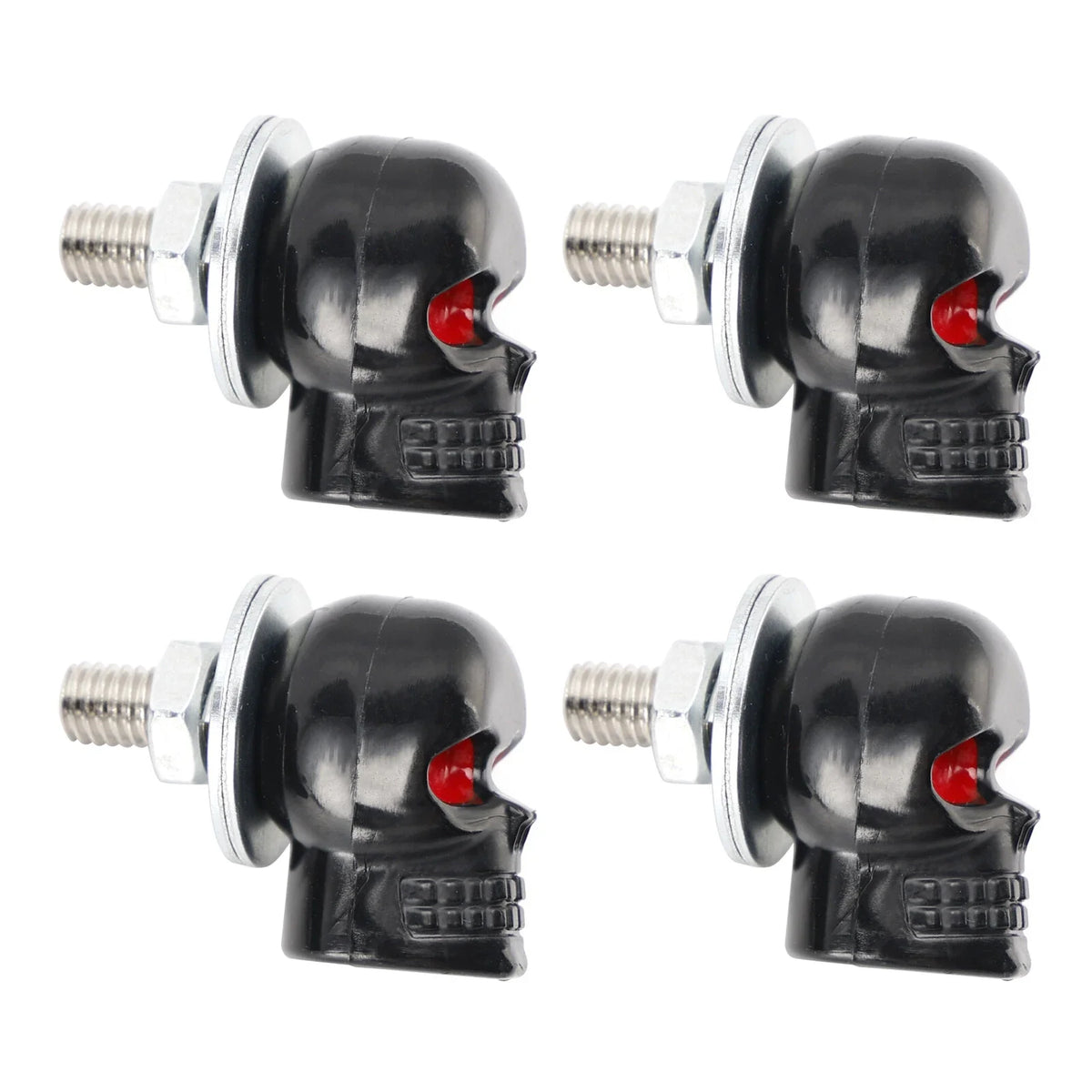 4X Skull License Plate Bolt Screw for Motorcycle Chopper Bobber (Custom)