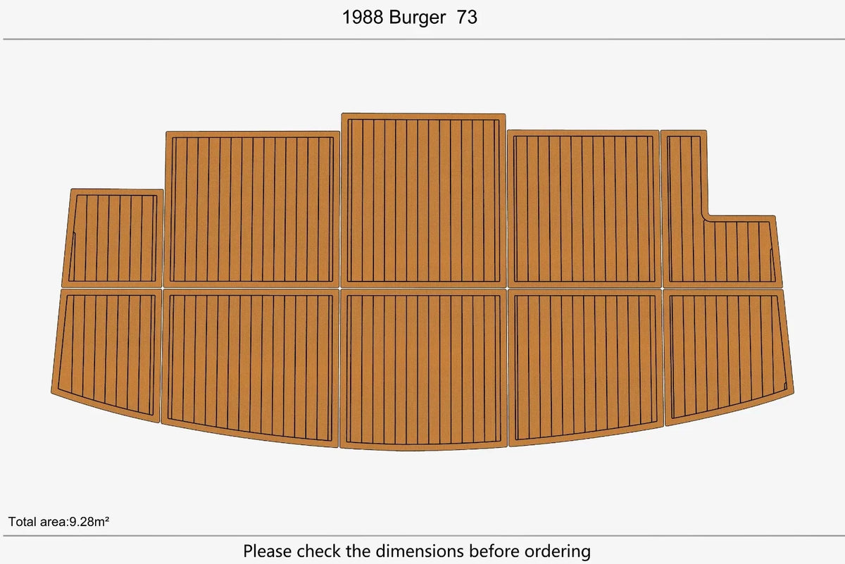 EVA Foam Teak Deck Flooring Mat for Burger 73 (1988)