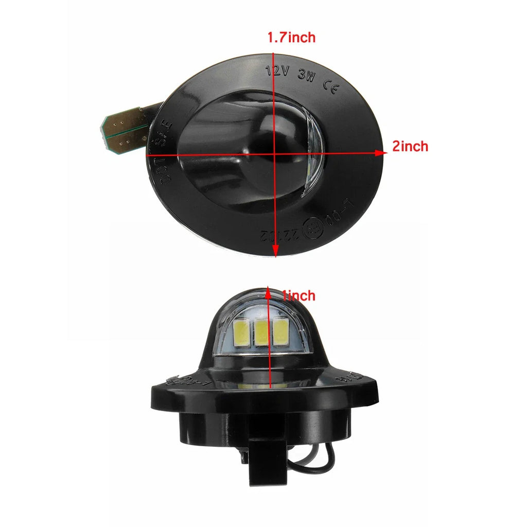 White LED License Plate Light Lamp Assembly for Ford F-150 (1990–2014)