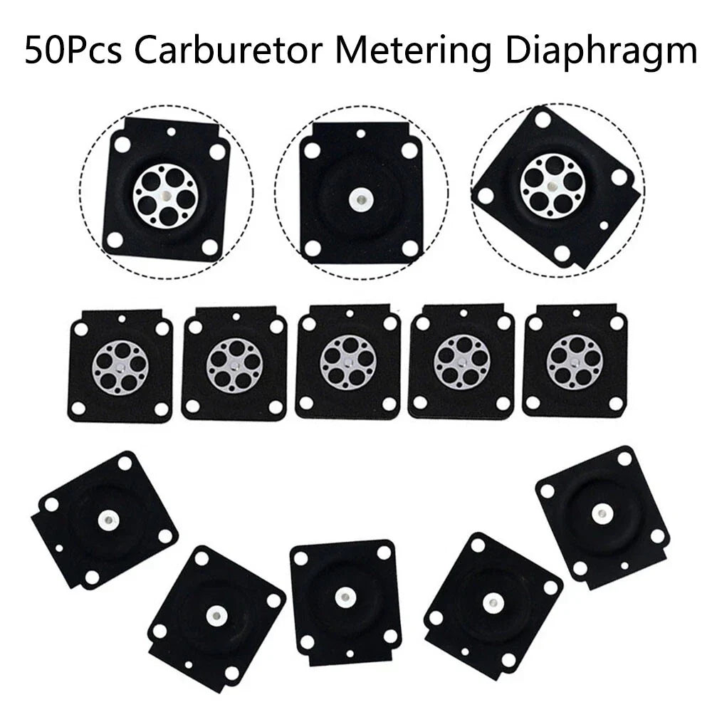 50Pcs Carburetor Metering Diaphragm for ZAMA RB-99 RB-100 (Replace A015053)