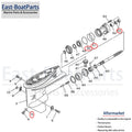 Propeller Shaft Seal Kit for Yamaha 4 Str 30 40 50 60 HP (F30 F40 F50 F60)