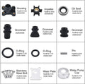Water Pump Impeller Kit for Johnson Evinrude 9.9 15 Hp (391698, 394711, 18-3327)