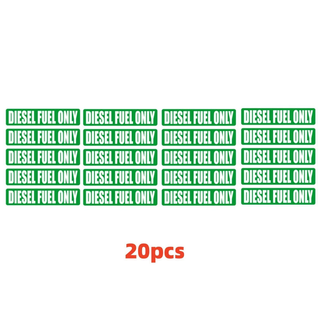 20x Diesel Fuel Only Decal Stickers for Automotive Use