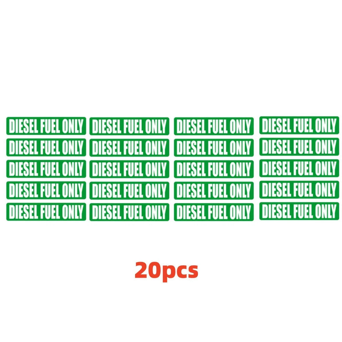20x Diesel Fuel Only Decal Stickers for Automotive Use