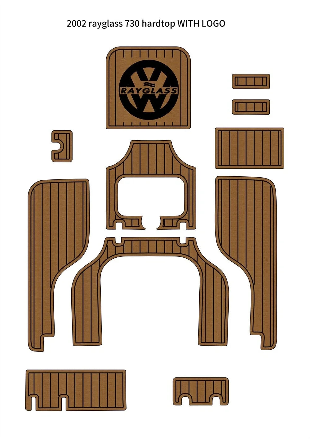 EVA Foam Teak Floor Mat for Rayglass 730 (2002)
