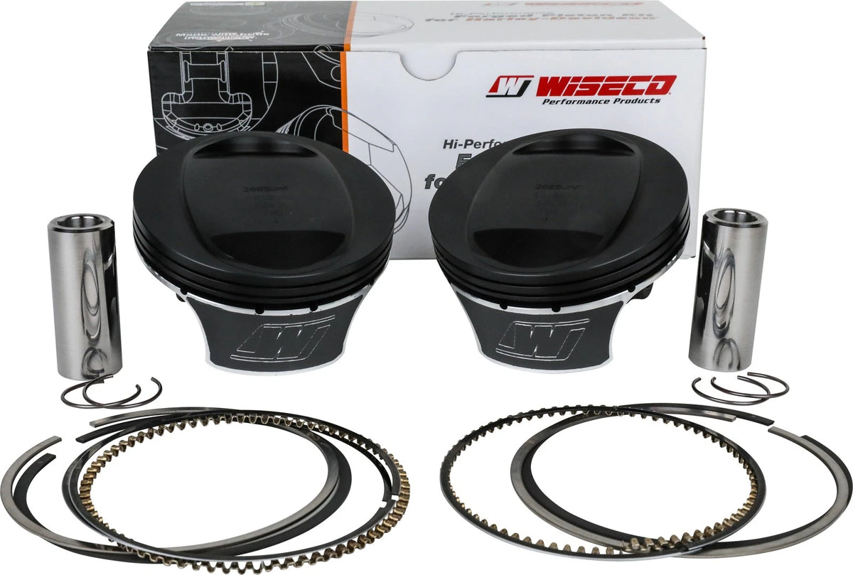 WISECO Black Edition Piston Kit TC 103 CID 9:1 Fits Harley Davidson FLD FLHR