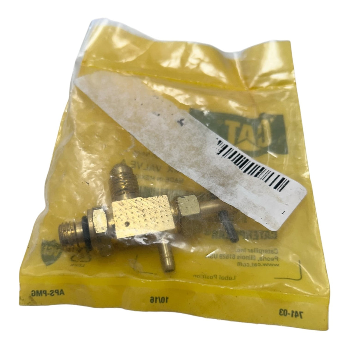 Caterpillar - CAT 6N-1716, Tee Valve for Governor and Fuel Injection Pumps, OEM
