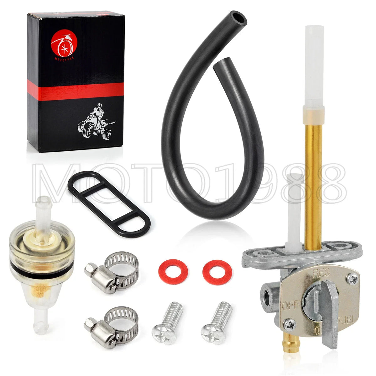2X Fuel Petcock Valve for Yamaha Big Bear YFM350 Kodiak YFM400FW (1998–2001)