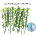 50Pcs Miniature Green Bamboo Trees for Scenery Decoration