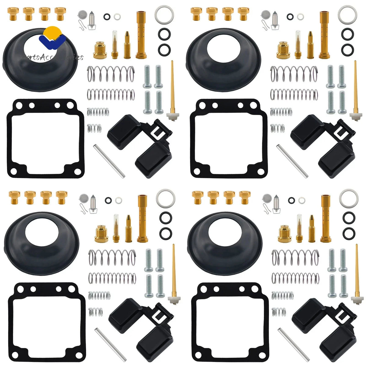 4Pcs Carburetor Rebuild Kit for Yamaha Maxim 650 XJ650 (1980–1983)