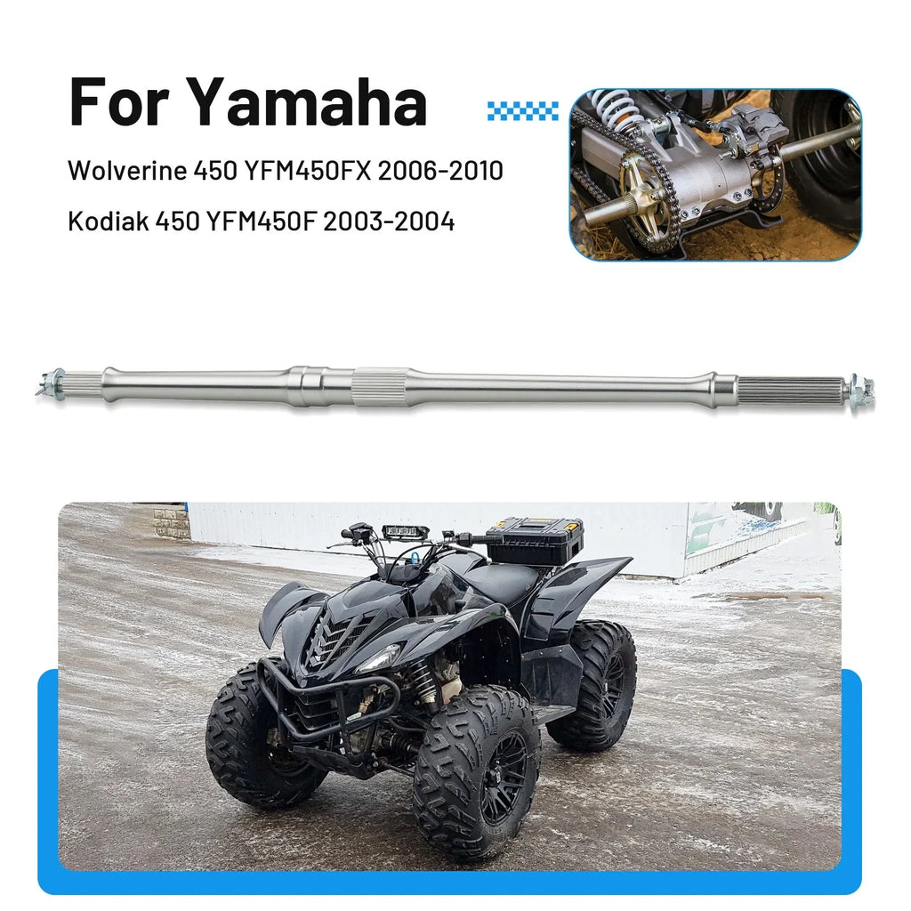 Rear Axle Shaft for Yamaha Kodiak 450 (2003–2004) Wolverine 450 (2006–2010) W/ Nut