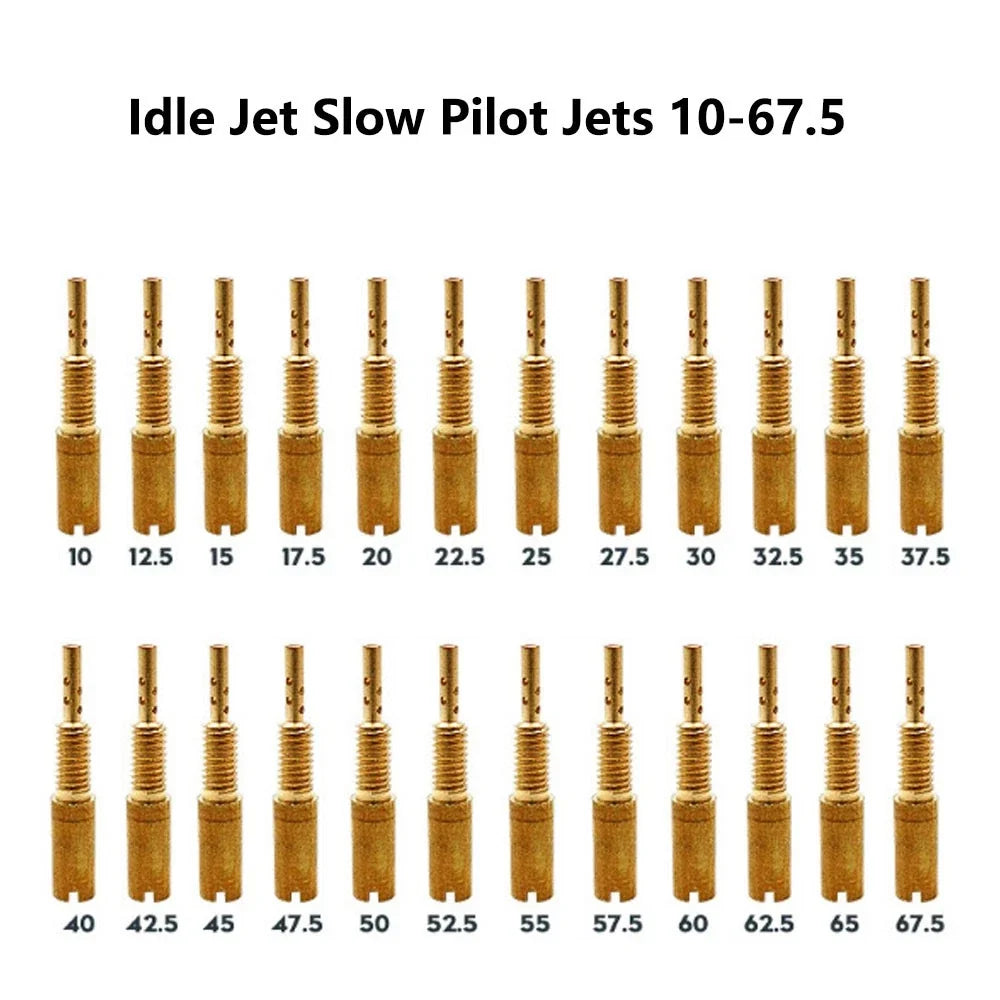24pcs Idle Jet Slow Pilot Jets #10-67.5 for Mikuni TM VM28/486 HSR42/45/48