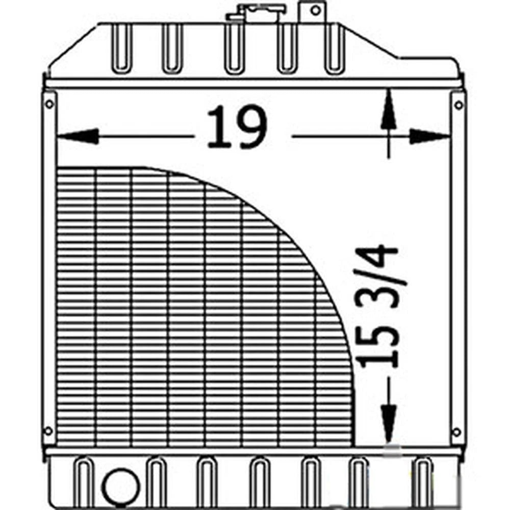 RE70733 Radiator Fits John Deere 5210 5220 5310 5310N 5320 Tractors