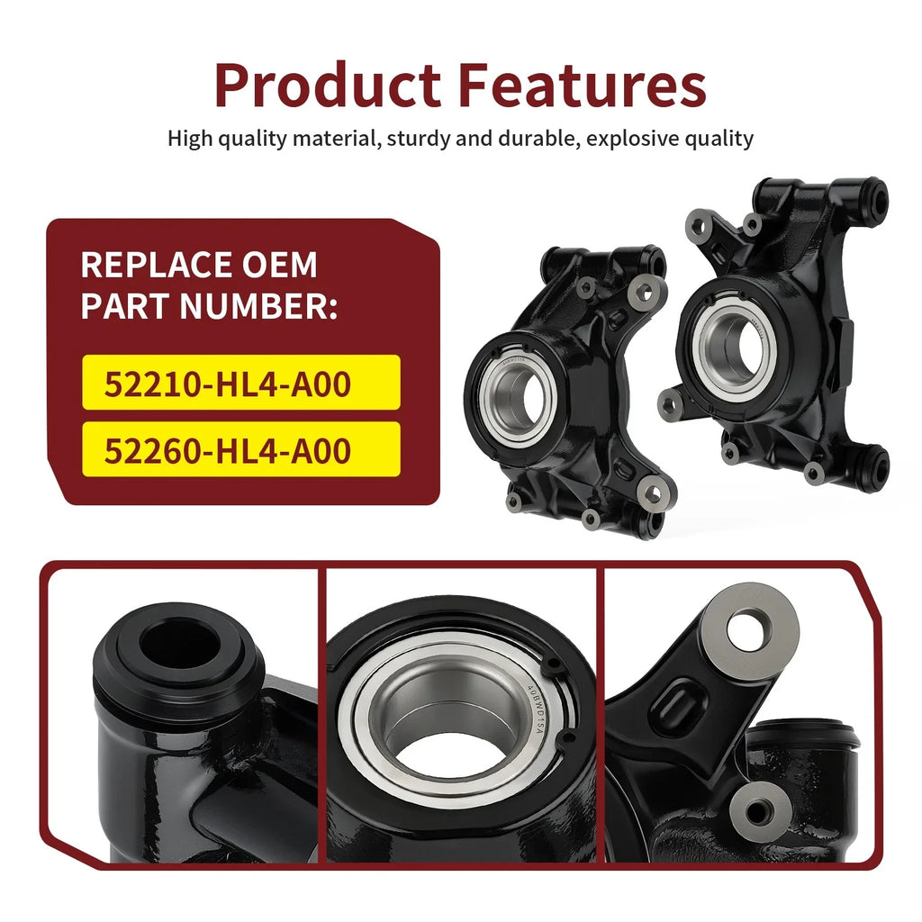 Rear Left Right Knuckle Kit & Bearing for Honda Pioneer 1000 (2016–2024)