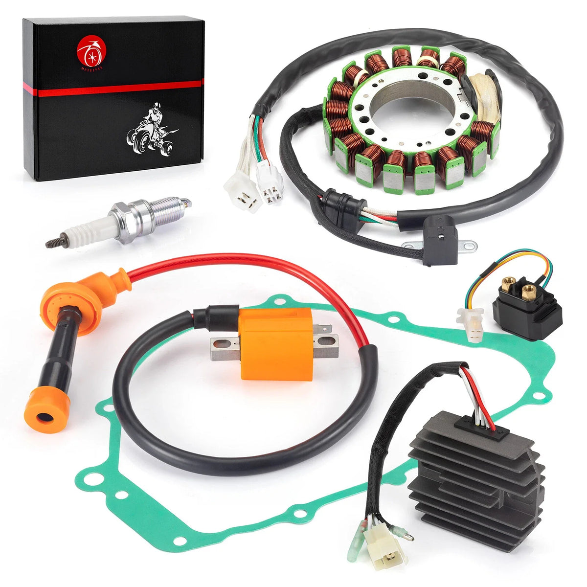 Stator & Relay Ignition Coil Regulator Rectifier for Yamaha Grizzly 600 (1998)