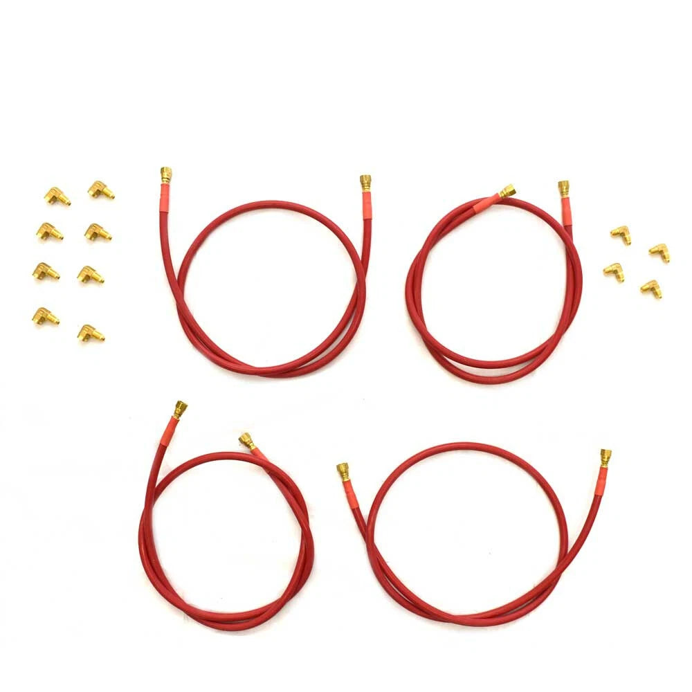 HCB Yachts Boat Trim Tab Hoses - 42CC Parker Hannifin 919J Red (kit)