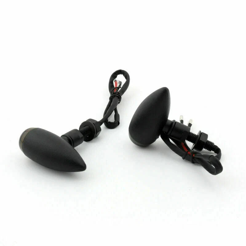 2X Black Bullet Turn Signal Light for Harley Softail Dyna Sportster V-Rod (T9)