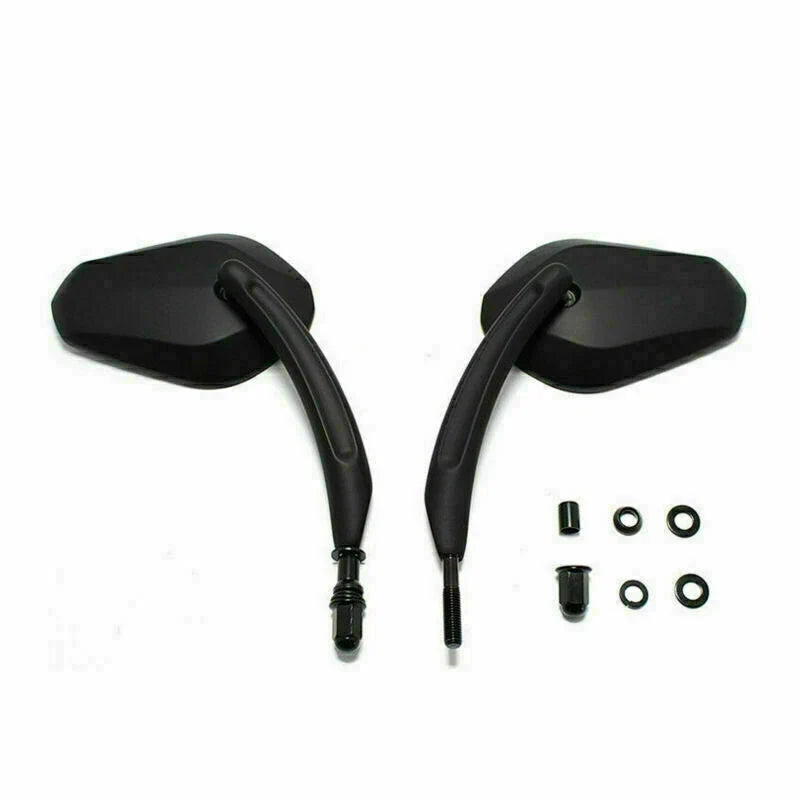 Black Classic Long Stem Motorcycle Mirrors for Cruiser Dyna (T9)