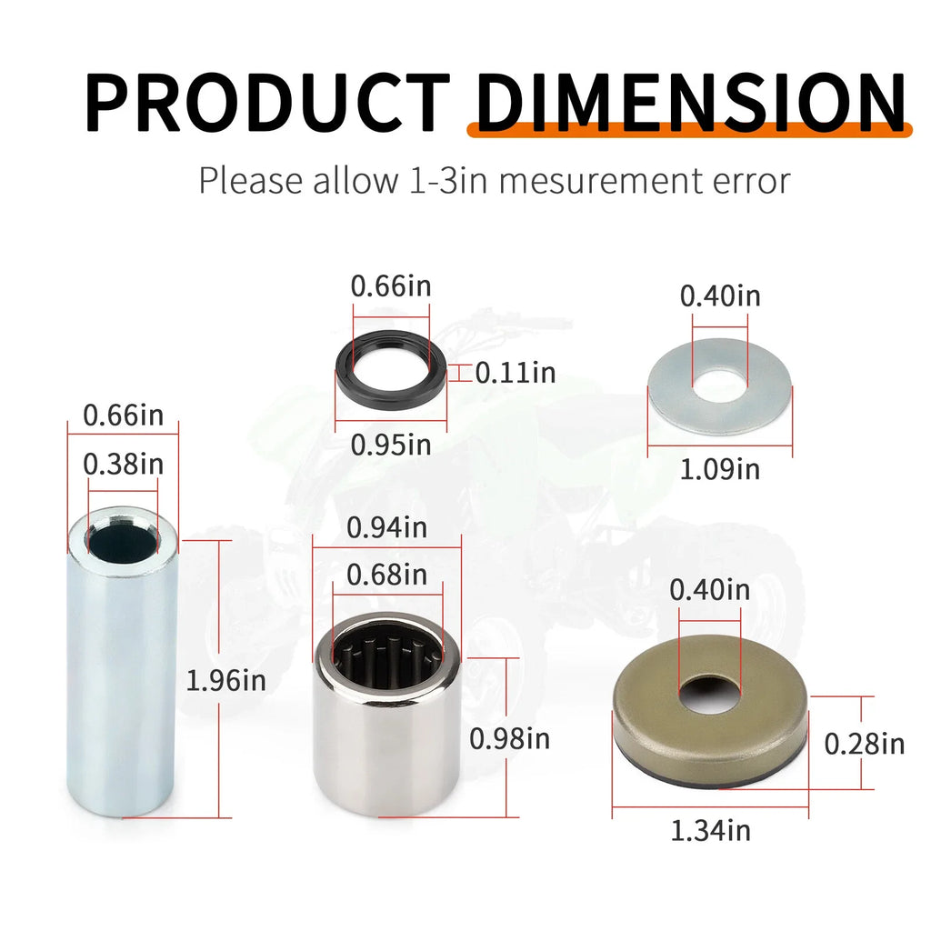 Front Lower A-Arm Bushing Shaft Seal Kit for Kawasaki KFX400 (2003–2006)