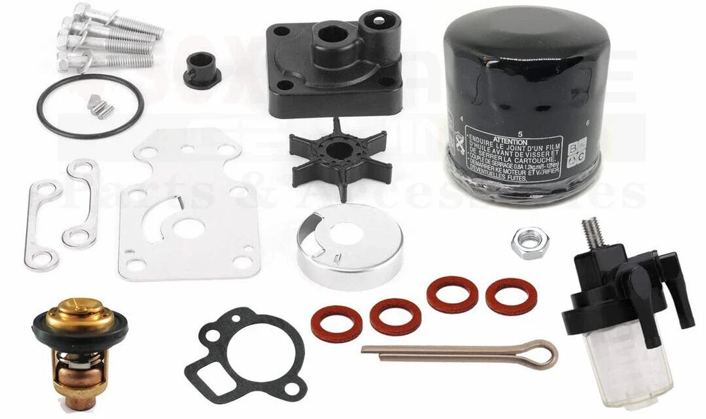 Outboard Maintenance Kit for Yamaha F15C (Thermostat, Fuel Oil Filter)