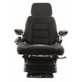 S830796 High Back Seat Black Fabric Mechanical Suspension Fits Massey Ferguson
