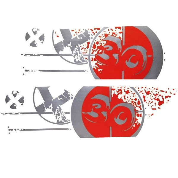 MasterCraft Boat Graphic Decals 750211 - Bulls Eye X-30 Red (set of 2)