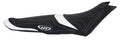 Hydro-Turf Seat Cover for SeaDoo 3-Up (2014–2020) Black Suede/CF/White Stitch
