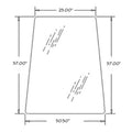 Cab Glass Door Upper Fits Holland Fits Ford 655E 555E 675E 575E LB90 LB75 LB