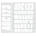 Set of 4 Custom Boat Registration Numbers Decal Stickers A-Z 0-9 White