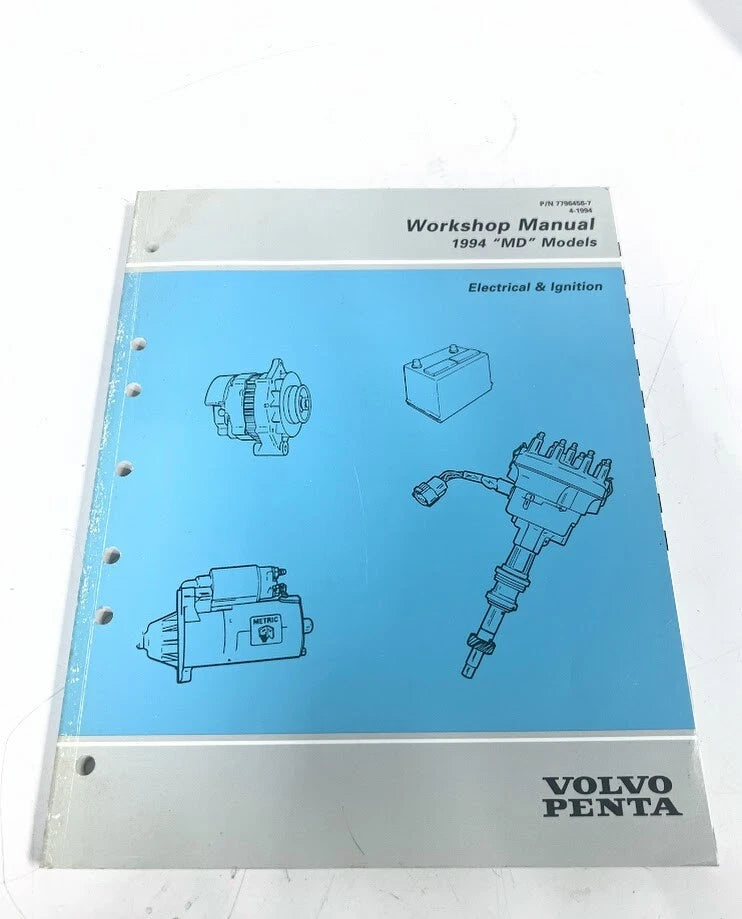 Volvo Penta 7796456-7, Workshop Manual, Electrical & Ignition, 1994 MD Models