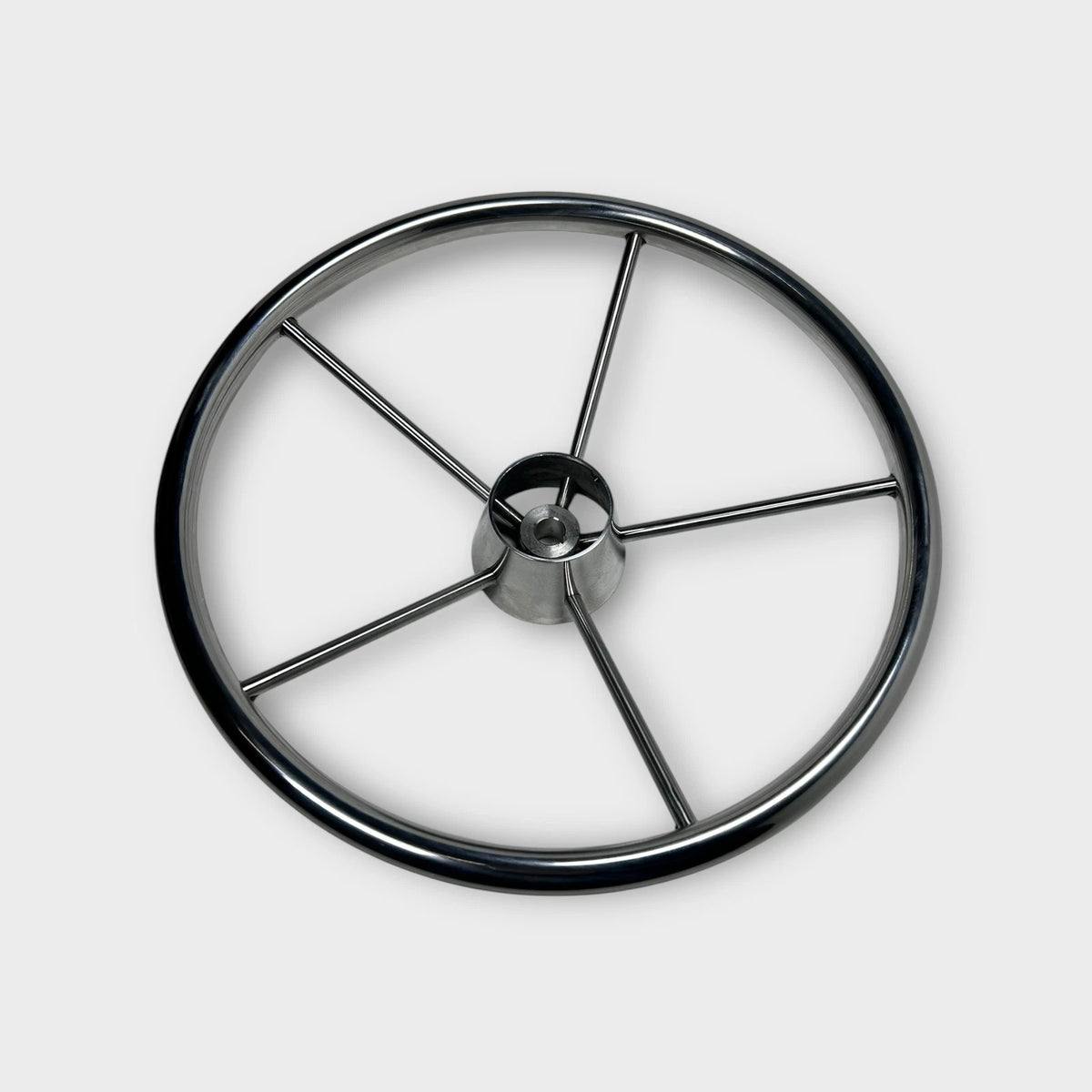 Acouto 15 1/2'', Stainless Steel 5 Spoke Boat Steering Wheel ( No Cap )
