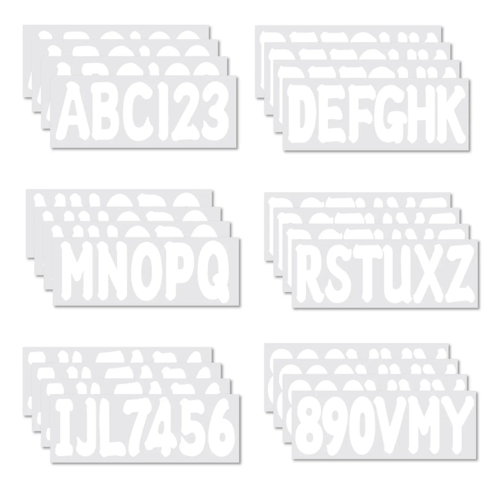 Boat Registration Sticker Decals A-Z & 0-9 Numbers