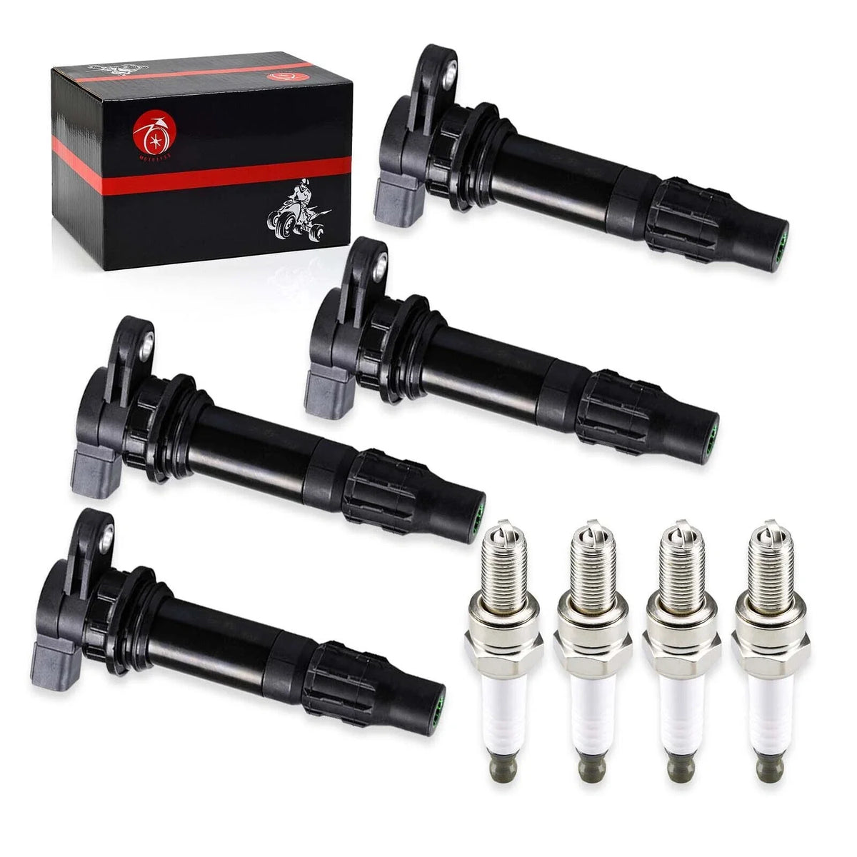 Ignition Coils & Spark Plug for Yamaha WaveRunner FX Cruiser FX1100 (2004–2008)