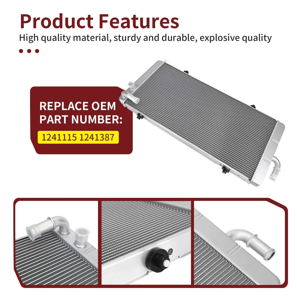 Aluminum Radiator for Polaris RZR XP / RZR XP 4 Turbo (2017–2021) 1241115 1241387