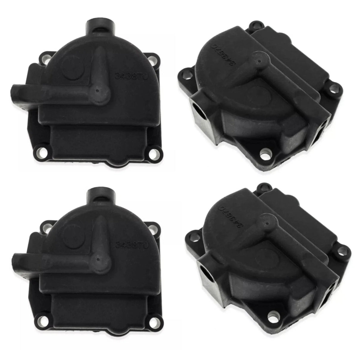 Set of 4 Carburetor Float Chamber Carb Bowl 433000 for Johnson Evinrude (90-175hp)