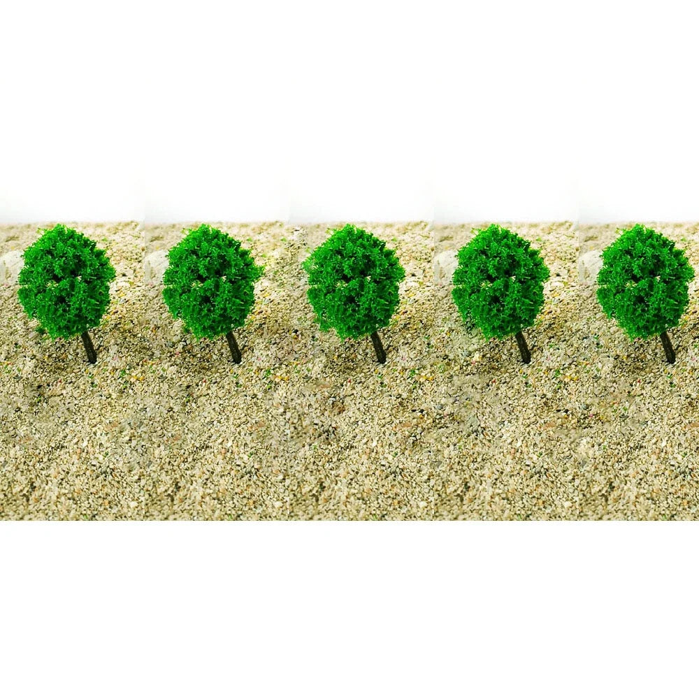10Pcs 2.36" Miniature Model Trees for Park Train Railroad Scenery