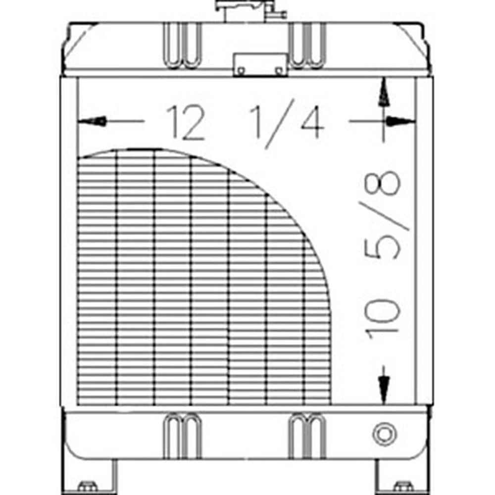 211055 - Fits Holland Tractor Radiator - 10 5/8 X 12 1/4 X 1 1/2 Fits Ford