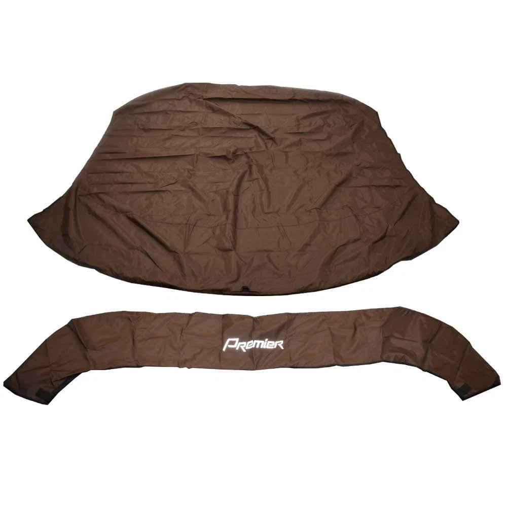 Premier Boat 11' Evolution Bimini Cover - Brown 130 1/4 X 121 5/8 with Boot
