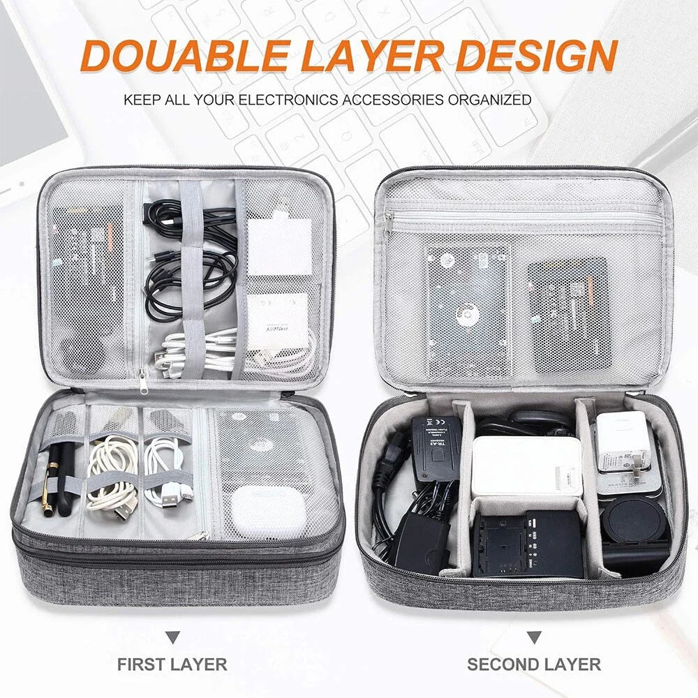 Travel Cable Storage Bags Organizer for Universal Use (Waterproof)