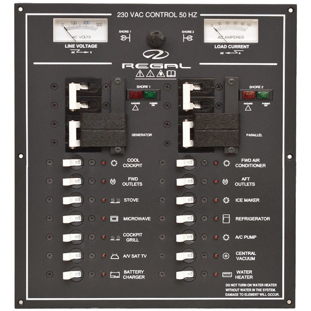 Regal Boat Main Breaker Panel 351619 - 230V AC