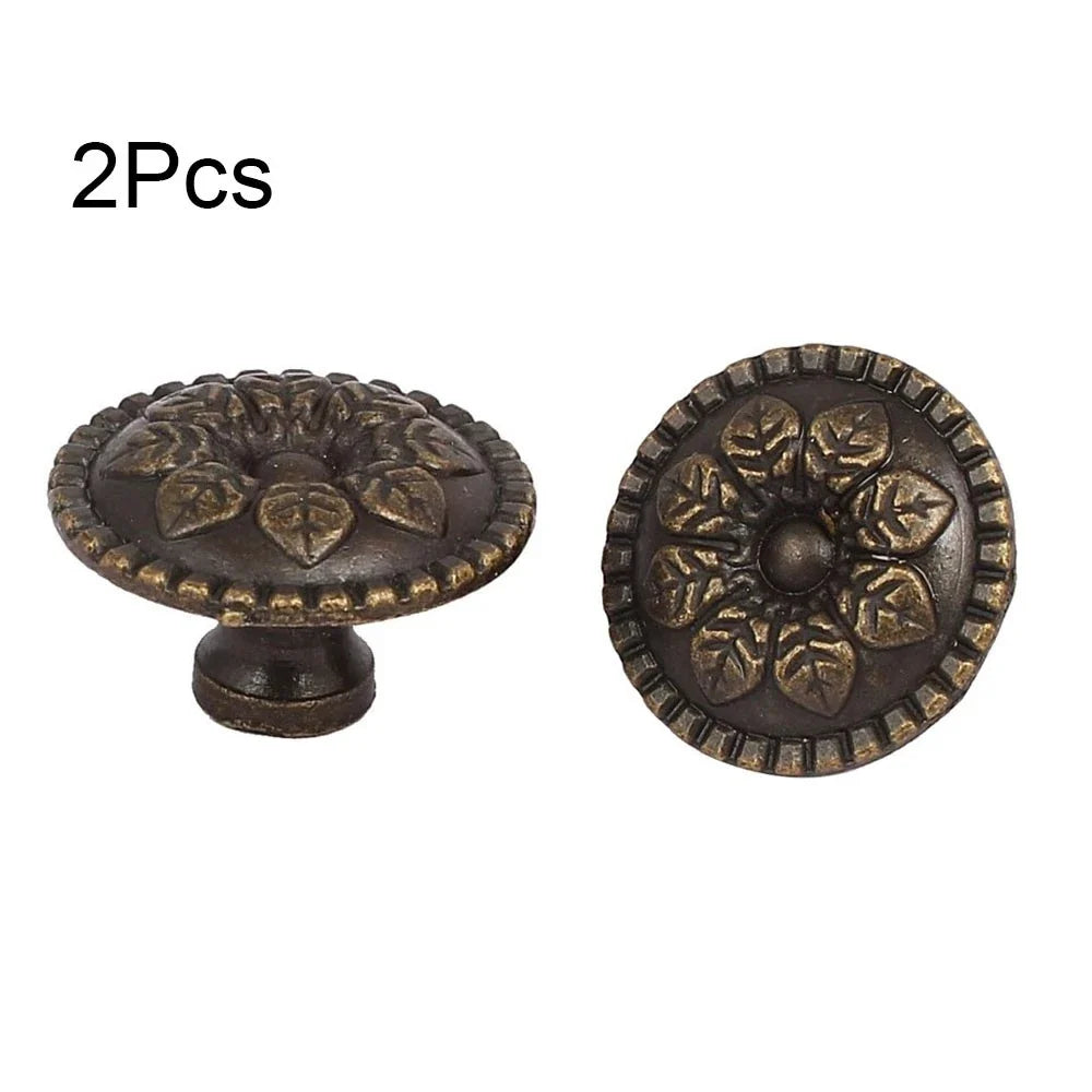 2Pcs Antique Bronze Drawer Knob for Cabinet Door Hardware