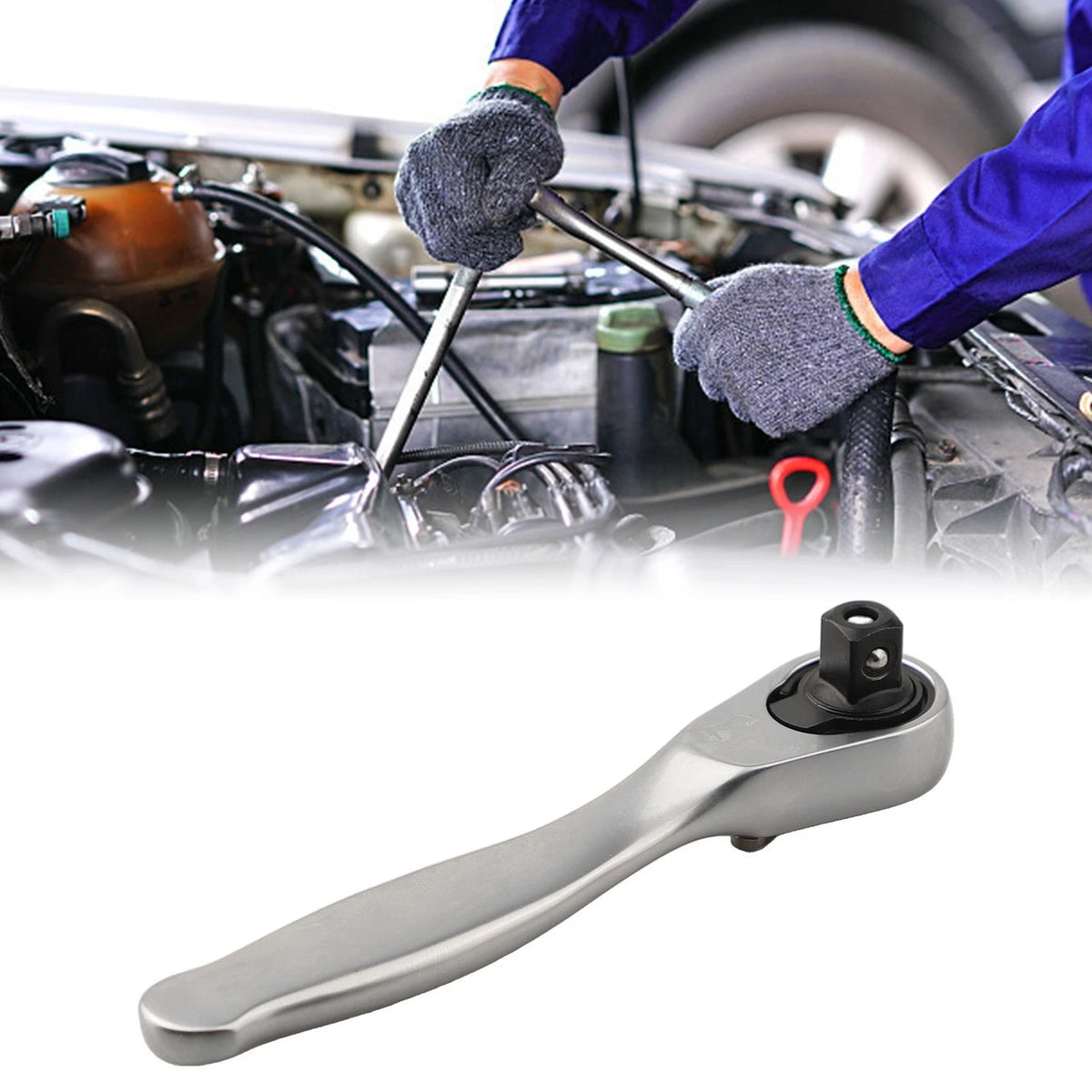 Professional Grade 14 Inch Ratchet Wrench Tool with 72 Tooth Mechanism