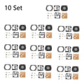 Set of 10 Carburetor Diaphragm Kit for Walbro K22-HDA (Chainsaw)