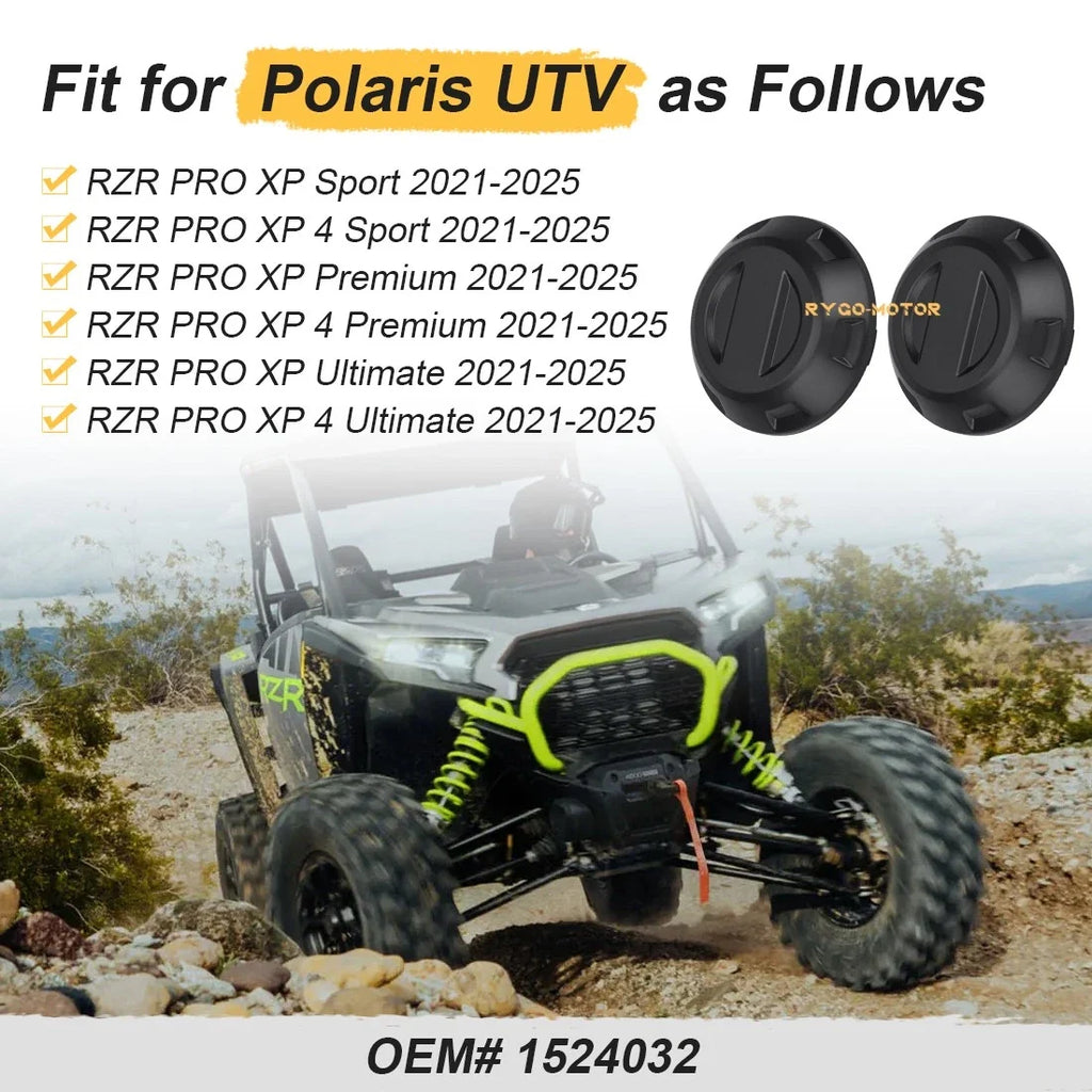 2X Center Hub Wheel Caps for Polaris RZR Pro XP (2021–2025)