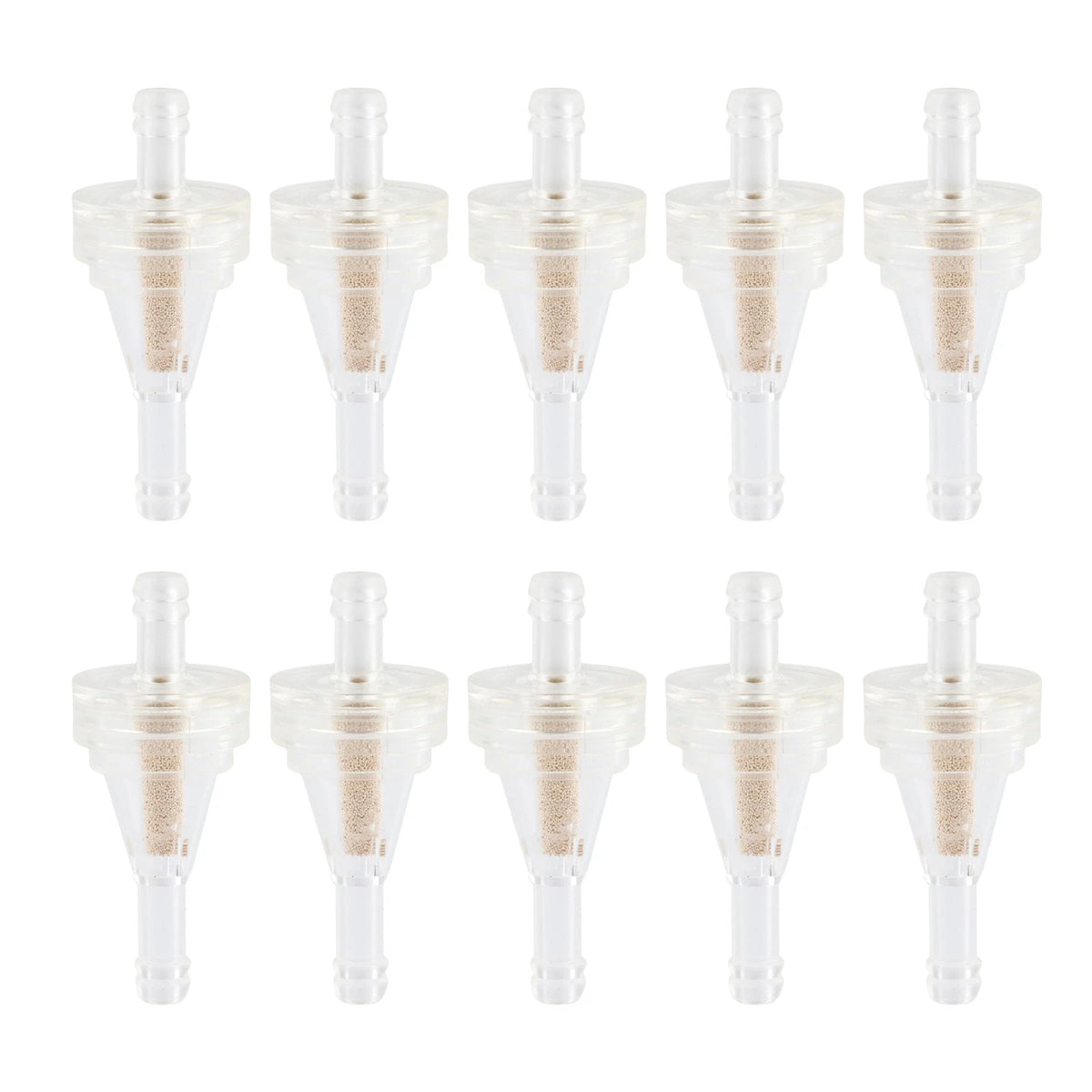 10Pcs Plastic 1/4" 6mm Inline Gas Fuel Filter for Motorcycle Dirt Bike ATV UTV T