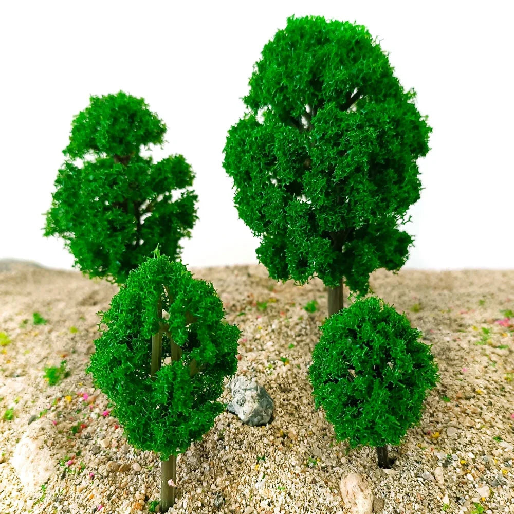 10Pcs 3.14" Model Trees for Garden Train Railway Diorama